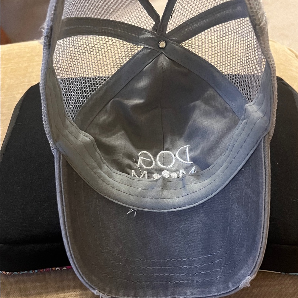 Dog Mom Embroidered Distressed Hat - Picture 5 of 5